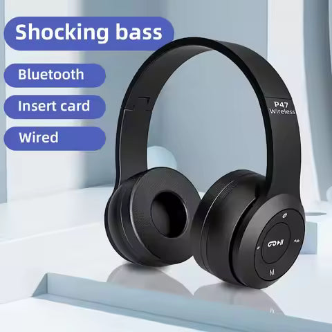 Wireless Bluetooth Headphones – Deep Bass, Noise Cancelling, Long Battery Life
